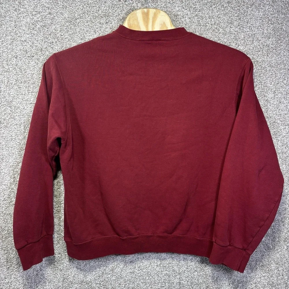Nike Vintage Mens Large Red Fleece Crewneck Pullover Embroidered Logo Sweatshirt